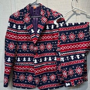 Nordic Noel OppoSuits Christmas Holiday‎ festive Men’s jacket and pant suit
